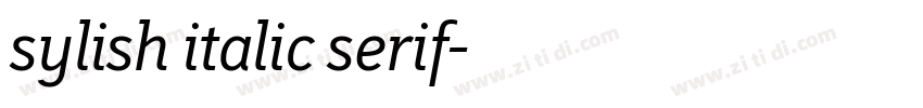 sylish italic serif字体转换